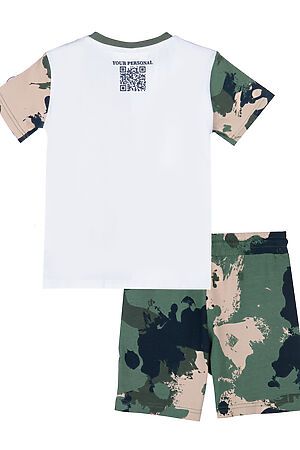 Комплект трикотажный для мальчиков: футболка, шорты PLAYTODAY (Белый,разноцветный) 12312296 #861085