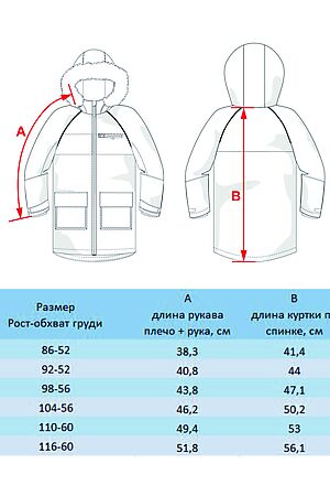Куртка BATIK (Шалфей) 550-23в-1 #864591
