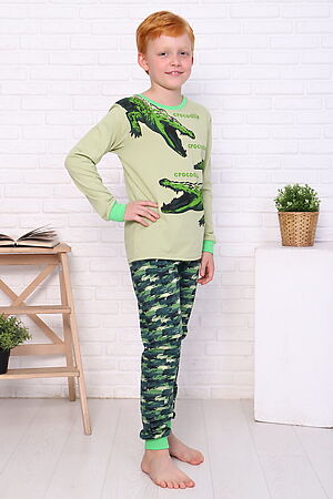 Пижама с брюками Кайман дл. рукав НАТАЛИ (Зеленый) 33320 #874733
