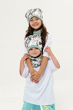 Комплект шапка и шарф Орхидея Светлая НАТАЛИ (Зеленый) 32101 #875572
