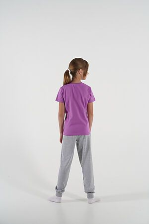 Пижама с брюками 91196 НАТАЛИ (Лиловый/серый меланж) 31458 #876069
