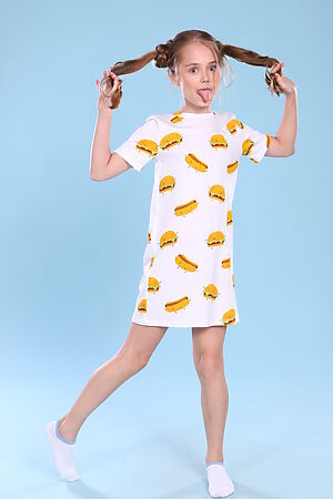 Сорочка Гамбургеры арт. ПД-020-039 НАТАЛИ (Белый) 31236 #876155