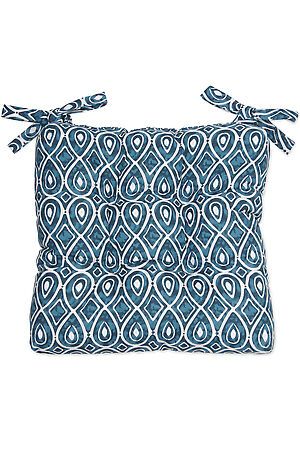Подушка для мебели Радушная хозяйка арт. 2180 с завязками НАТАЛИ (Орнамент белый) 27626 #877949