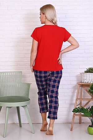 Пижама с брюками 27322 НАТАЛИ (Красный) 26182 #878697
