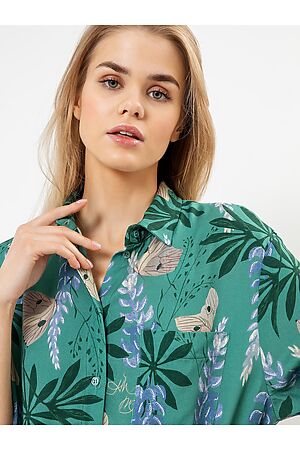 Блуза MARK FORMELLE (Цветы на зеленом) 22/23093П-9 #884310