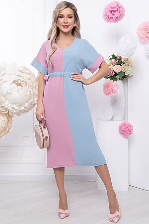 Платье LADY TAIGA (Пыльная роза/голубой) П5757 #885097