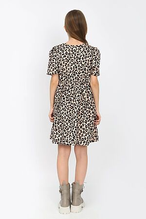 Платье Леопард короткий рукав-фонарик арт. ПЛ-372 НАТАЛИ 39770 #885637