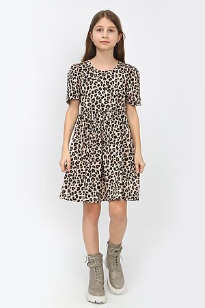 Платье Леопард короткий рукав-фонарик арт. ПЛ-372 НАТАЛИ 39770 #885637