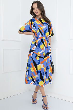 Платье BELLOVERA (Голубой, Жёлтый, Оранжевый) 33П5201 #886641