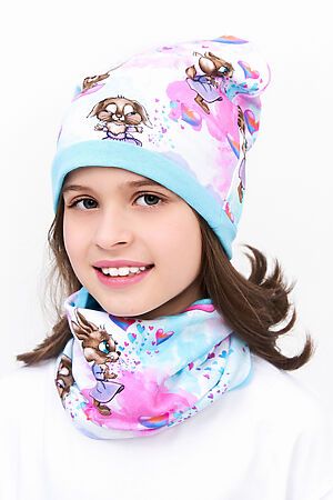 Комплект шапка и шарф Лапушка НАТАЛИ (Бирюзовый) 40097 #888259