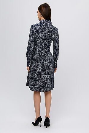 Платье 1001 DRESS, темно-синий (принт) 0101777BD #890057 купить с доставкой в интернет-магазине OptMoyo.ru