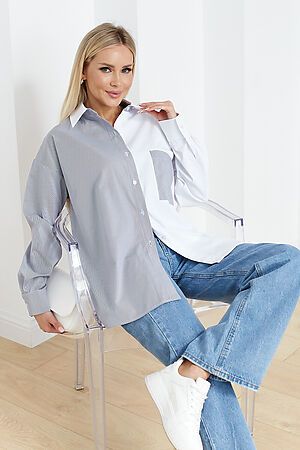 Рубашка JETTY (Белый, темно-синий) Б468-7 #890971