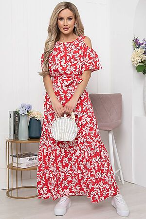 Платье "Марианна" LADY TAIGA (Красно-белое) П5874 #891254