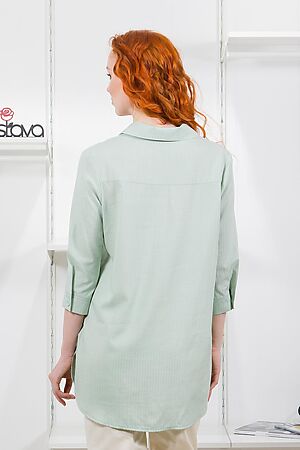 Блуза BRASLAVA (Светло-зелёный с вышивкой) 4218-4 #891347