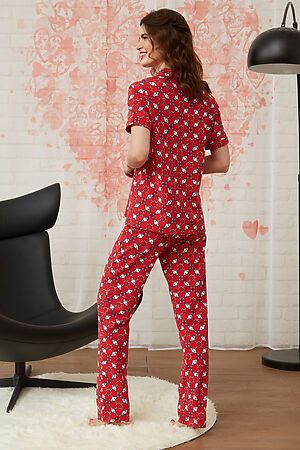 Пижама с брюками Mia Cara SS23WJ323 Te Amo красный сердечки НАТАЛИ 40252 #891522
