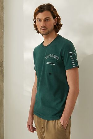 Футболка BeGood SS23MJ247 зеленый меланж НАТАЛИ 40202 #892076