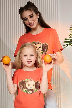 Детская футболка 11854 Чебурашка НАТАЛИ (Оранжевый) 39661 #895435