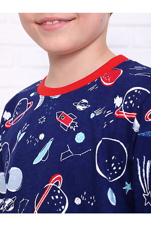 Детская пижама с брюками Вселенная дл. рукав НАТАЛИ (Синий) 33291 #896361