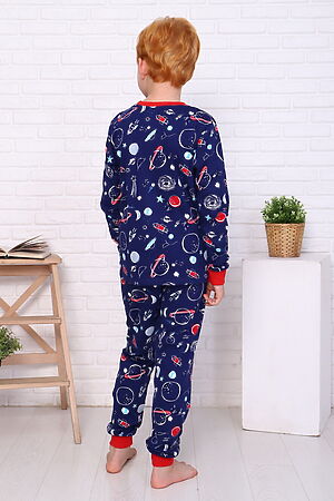 Детская пижама с брюками Вселенная дл. рукав НАТАЛИ (Синий) 33291 #896361