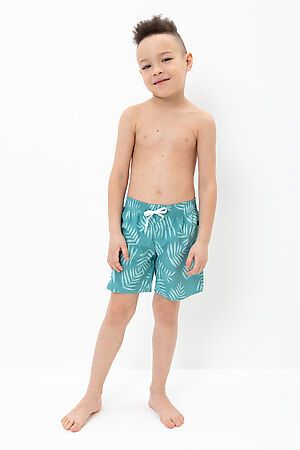 Плавательные шорты CROCKID (Зеленый,пальмовые листья) #897658