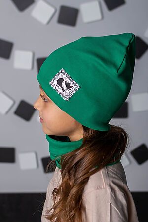 Комплект шапка и шарф FLT Стразы НАТАЛИ (Зеленый) 39630 #898906