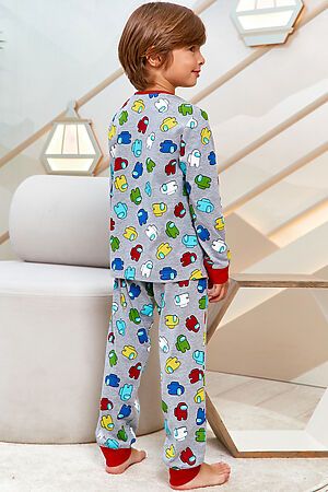 Пижама с брюками Juno AW21BJ631 Sleepwear Boys серый меланж амонг НАТАЛИ 30288 #899161