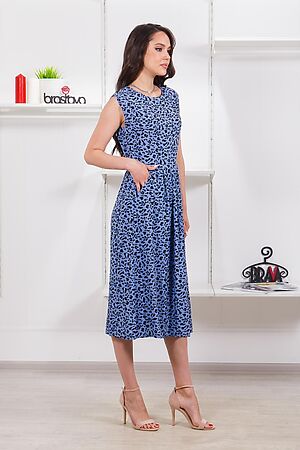 Платье BRASLAVA (Тёмно-голубой чёрный леопард) 4805 #899543