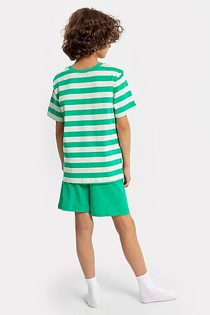 Пижама  MARK FORMELLE (Зеленая полоска +зеленый) 22/22277ПП-0 #902019