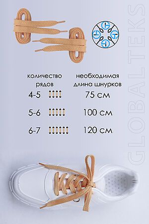 Шнурки для обуви №GL47-1 НАТАЛИ (Кремовый) 39292 #902896