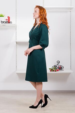 Платье BRASLAVA (Тёмно-зелёный) 4878 #911101