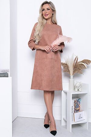 Платье "Элегантная простота" LADY TAIGA (Светло-коричневый) П7245 #912159