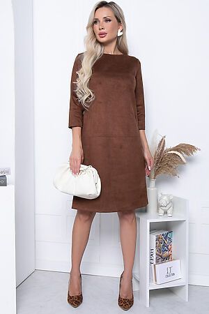 Платье "Элегантная простота" LADY TAIGA (Шоколад) П7246 #912160