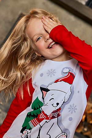 Детская пижама с брюками Juno AW20GJ549 Happy New Year НАТАЛИ (Красный) 42393 #915198