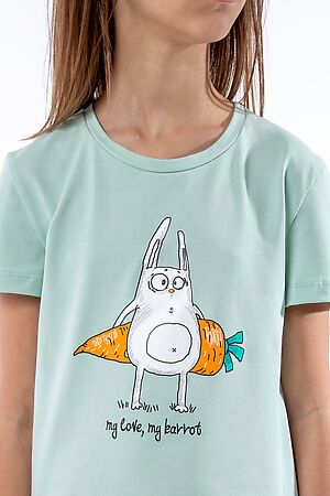 Пижама с шортами Кролик-морковка арт. ПД-009-055 НАТАЛИ (Васаби/зеленый) 39667 #915638