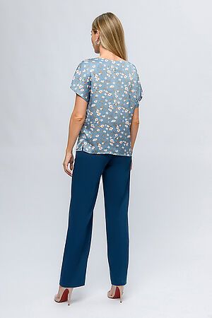 Блуза 1001 DRESS (Голубой (принт)) 0103008LP #916423