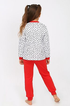 Пижама "Крапинка" (белый-красный) МАТВЕЙКА МА-ПЖИ/крапинка #917364