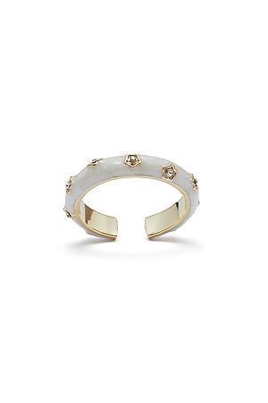 Кольцо женское разомкнутое с эмалью регулируемое кольцо со сверкающими... MERSADA 311063 #925619