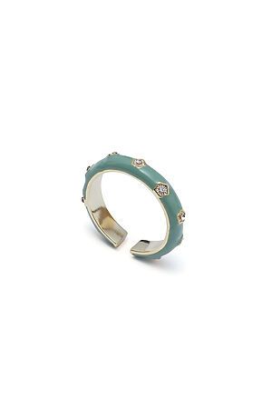 Кольцо женское разомкнутое с эмалью регулируемое кольцо со сверкающими... MERSADA 311064 #925623