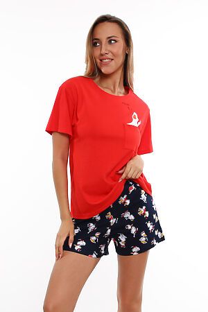 Пижама с шортами 15500 НАТАЛИ (Красный) 41591 #926823