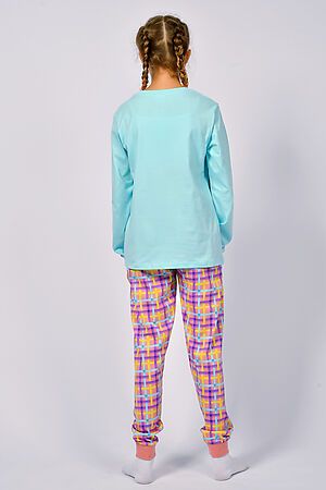 Пижама с брюками 91227 НАТАЛИ (Мятный/розовая клетка) 43034 #928459