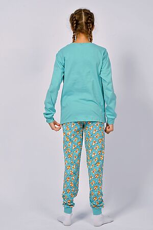 Детская пижама с брюками 91225 НАТАЛИ (Пастельно-бирюзовый корги) 43030 #928467