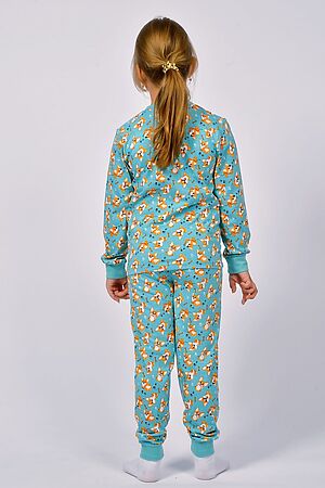 Детская пижама с брюками 91223 НАТАЛИ (Пастельно-бирюзовый корги) 43025 #928480