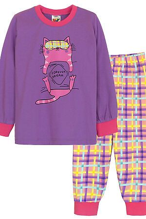 Пижама с брюками 91221 НАТАЛИ (Сиреневый/розовая клетка) 43024 #928483