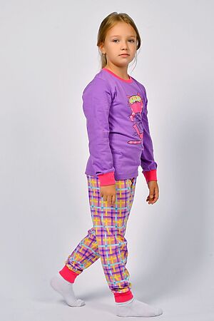 Пижама с брюками 91221 НАТАЛИ (Сиреневый/розовая клетка) 43024 #928483