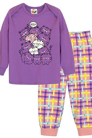Пижама с брюками 92203 НАТАЛИ (Сиреневый/розовая клетка) 43020 #928488