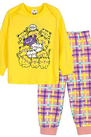 Пижама с брюками 91217 НАТАЛИ (Желтый/розовая клетка) 43020 #928489