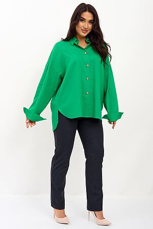 Рубашка женская Лён З LIKA DRESS (Зеленый) 9601 #928600