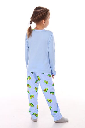 Пижама с брюками Кошка авокадо дл. рукав НАТАЛИ (Светло-голубой) 20351 #928727