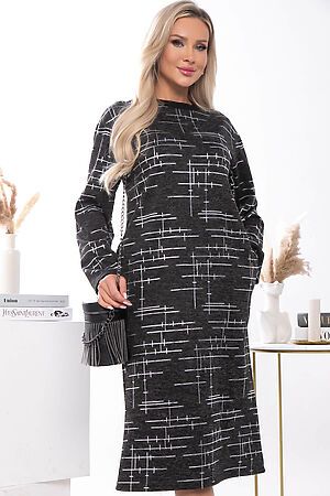 Платье "Янина" LADY TAIGA (Серый меланж / серебро) П7516 #928824
