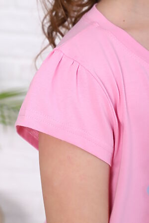 Платье Хвостик короткий рукав НАТАЛИ (Ярко-розовый) 43176 #933977
